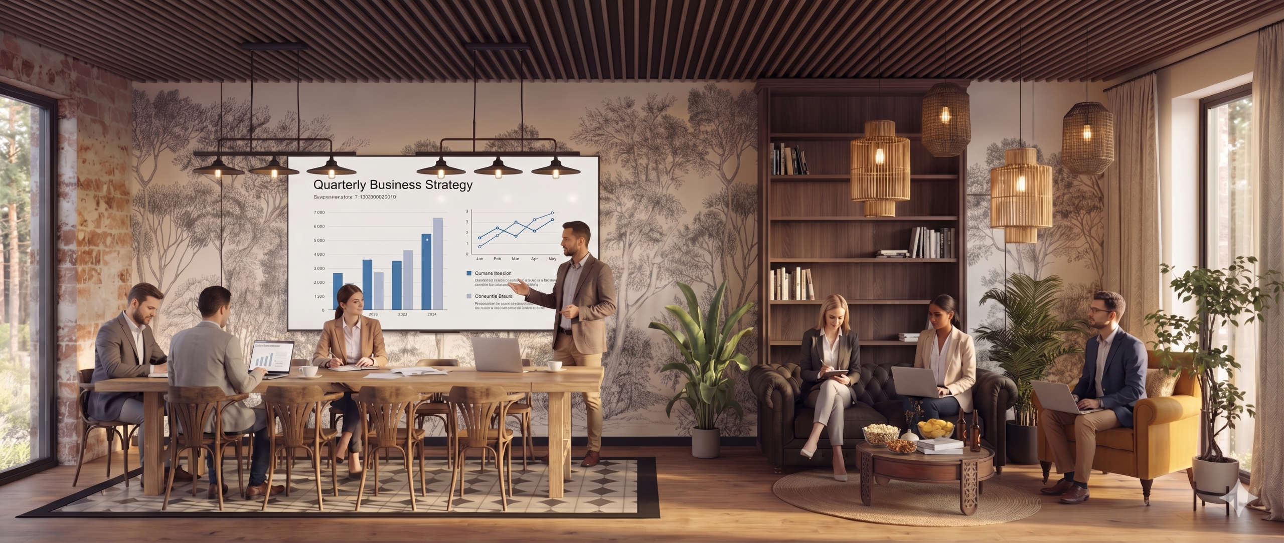 Strefa co-working i spotkania biznesowe